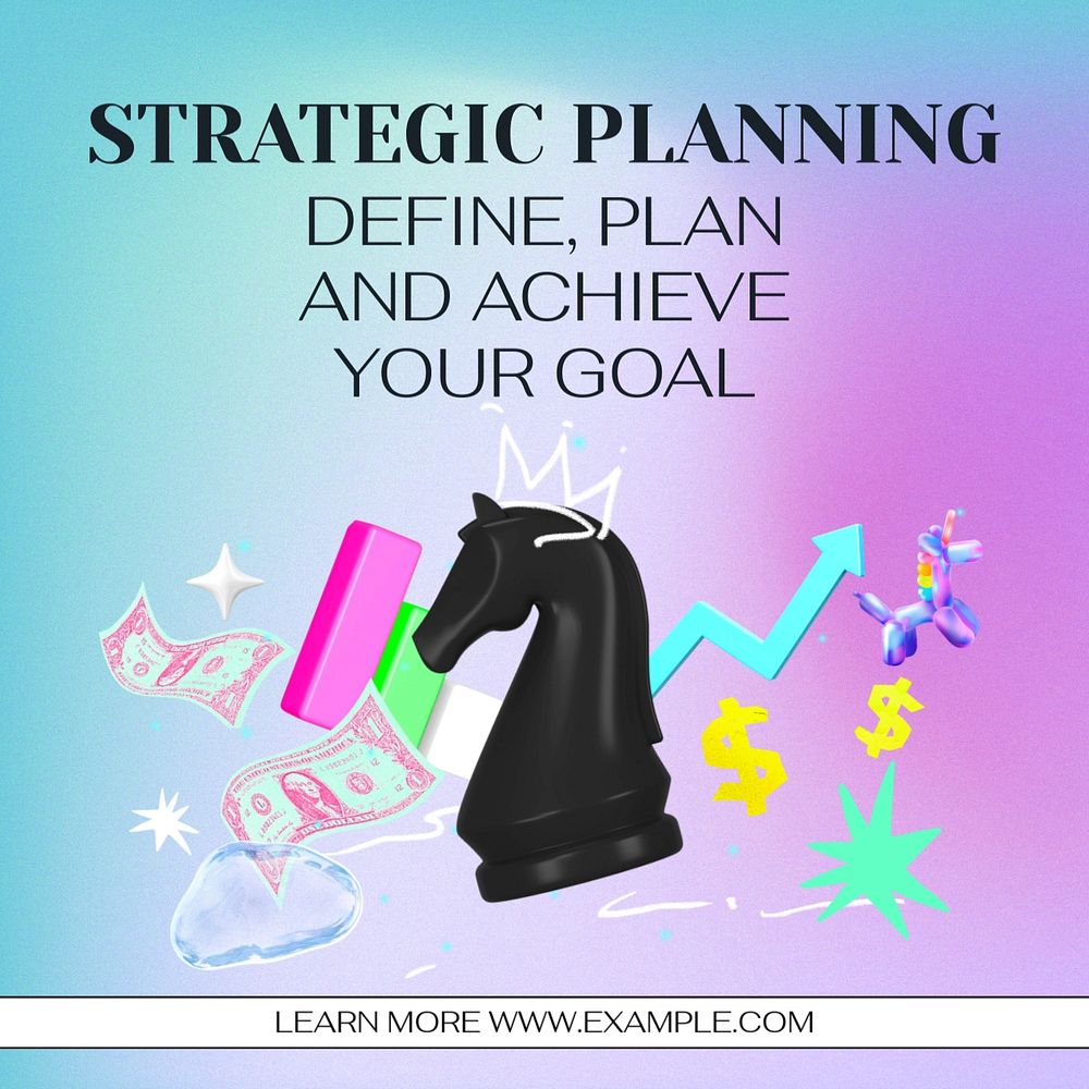 Strategic planning Instagram post template, editable design