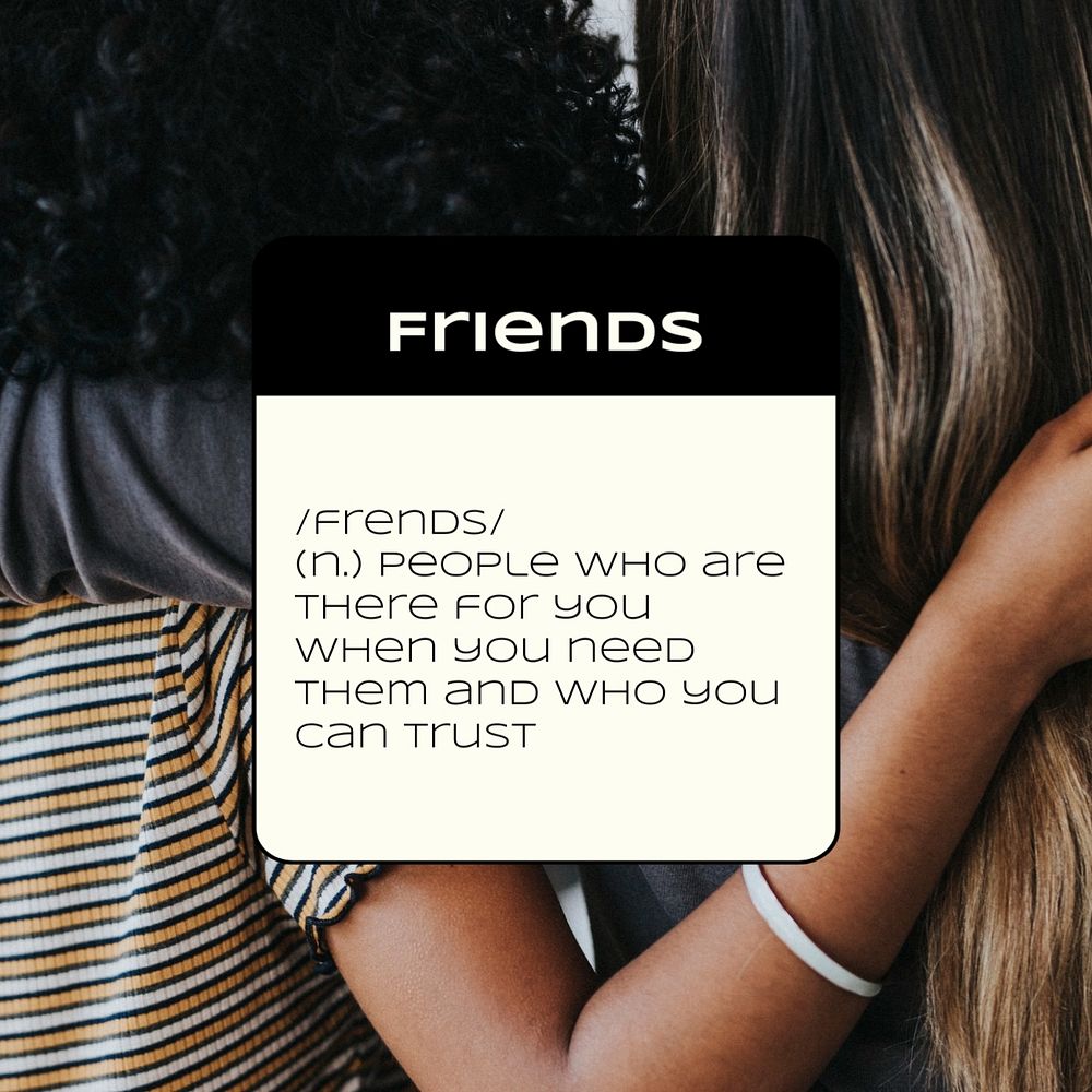 Friends Instagram post template, editable text