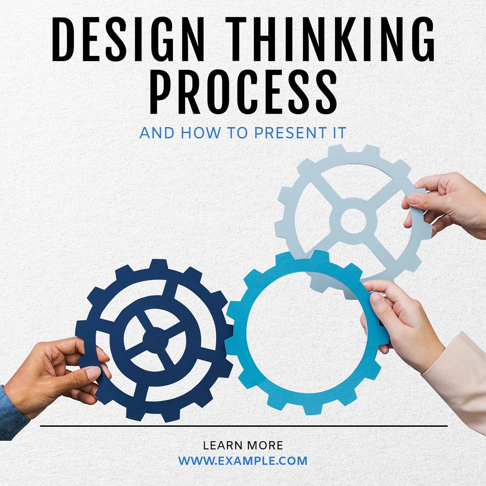 Design thinking process Instagram post template, editable text