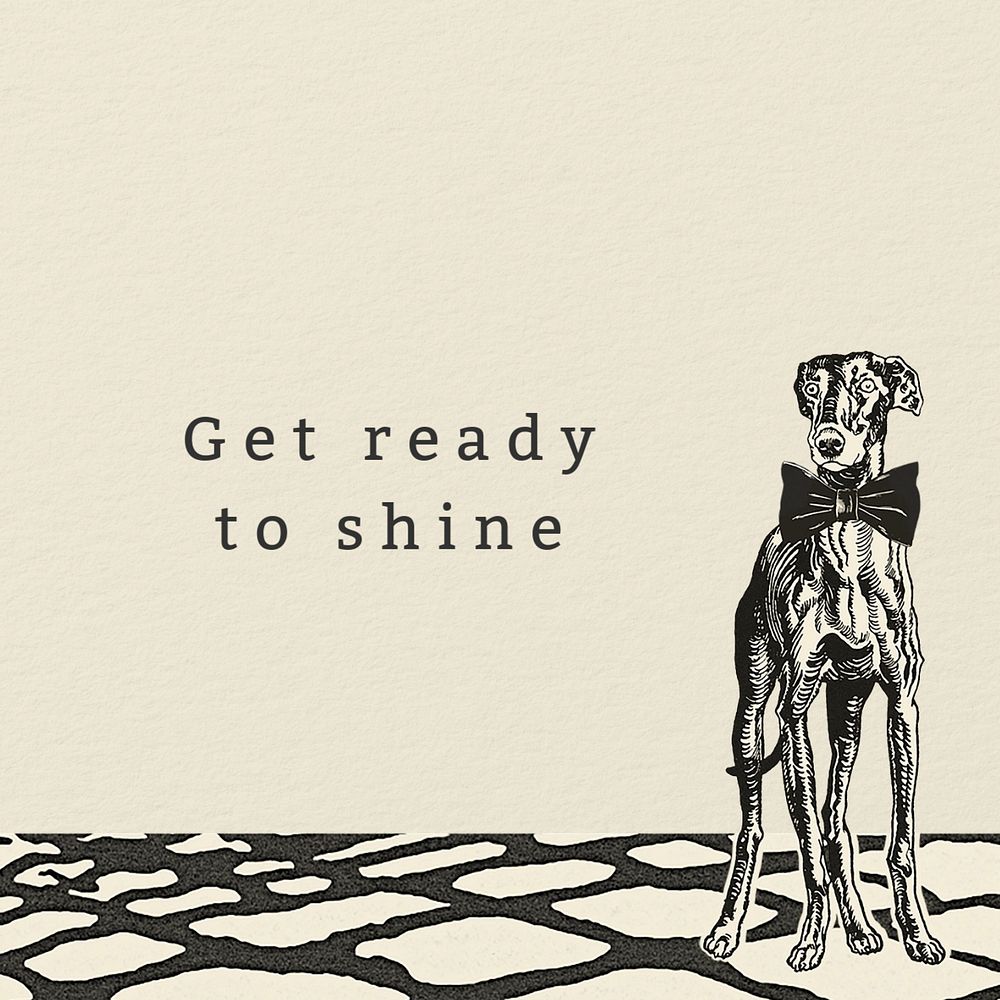 Ready to shine Instagram post template, editable text