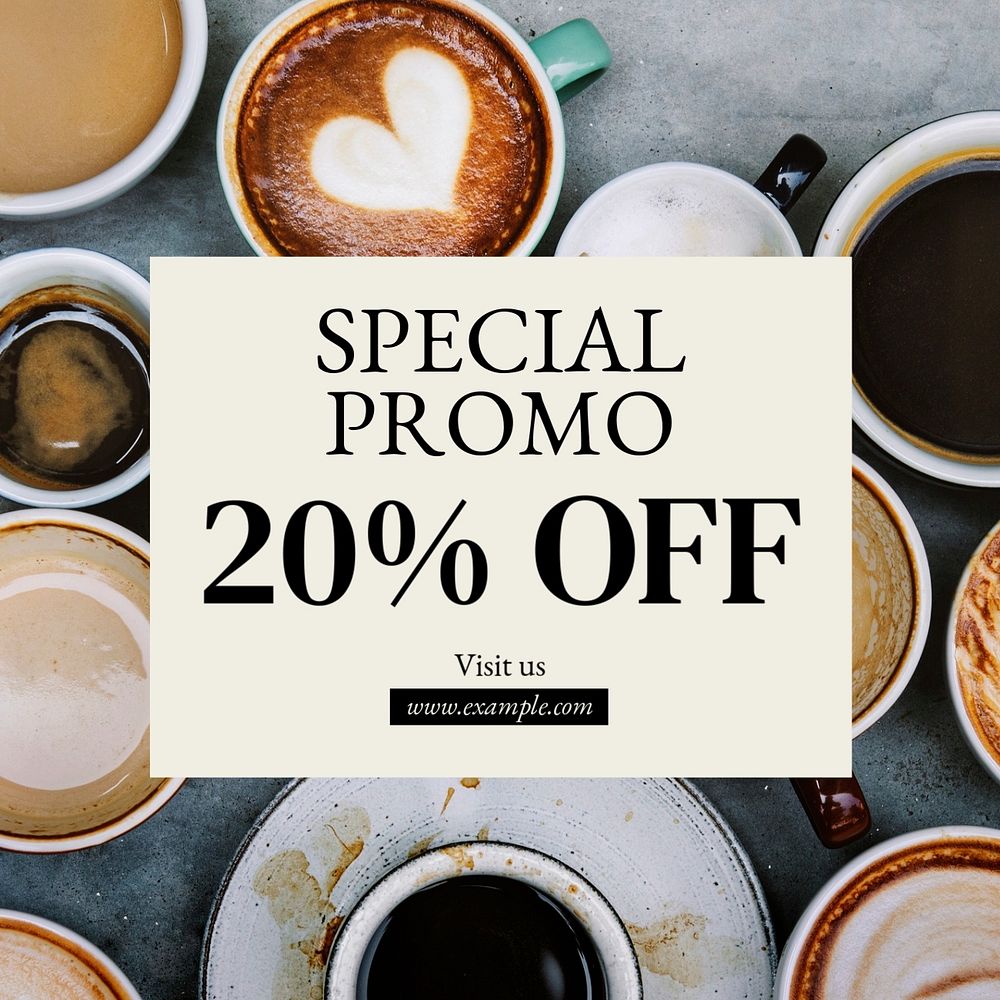 Special promo Instagram post template, editable text