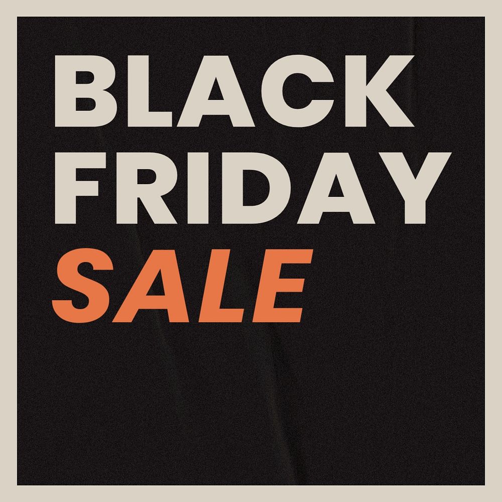 Black Friday Instagram post template, editable text