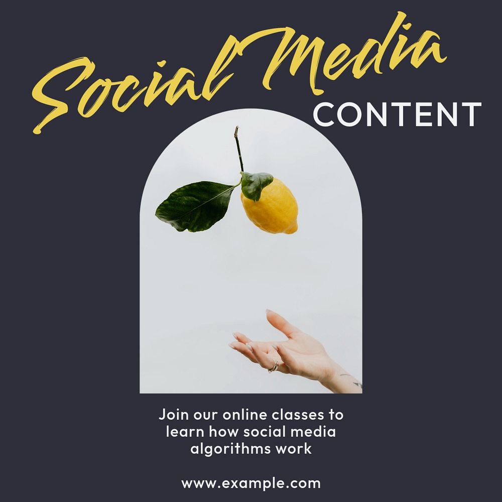 Social media content Instagram post template, editable text