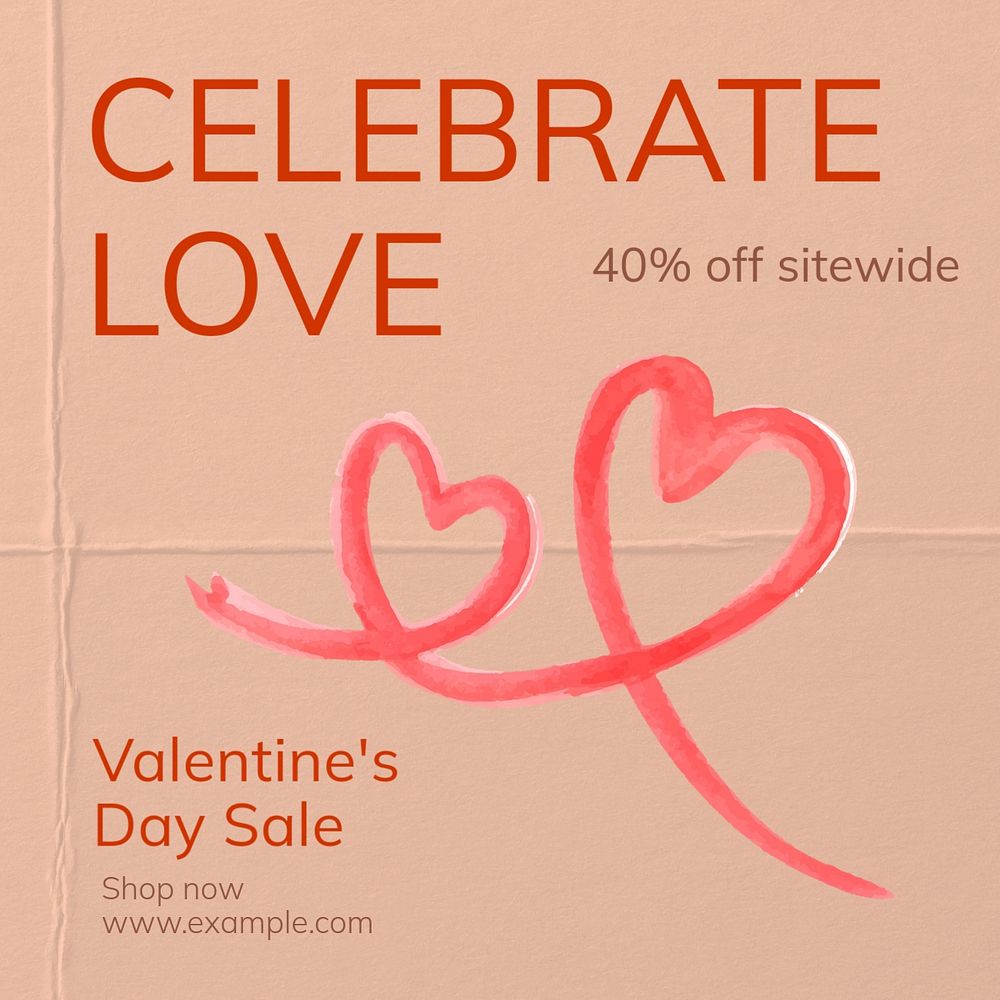 Celebrate love sale Instagram post template, editable text