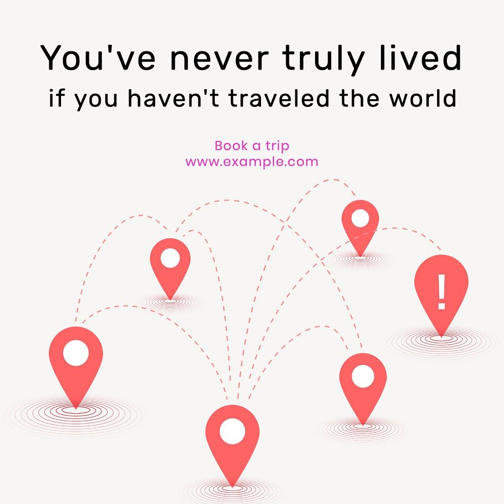 Travel the world Instagram post template