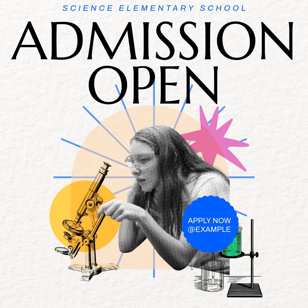 Admission open Instagram post template, editable text