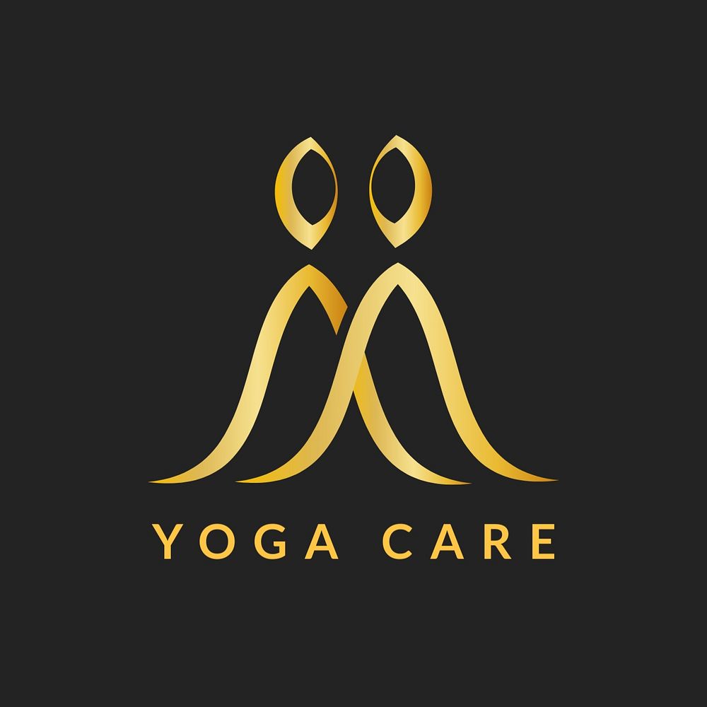 Modern yoga logo template, classy editable design