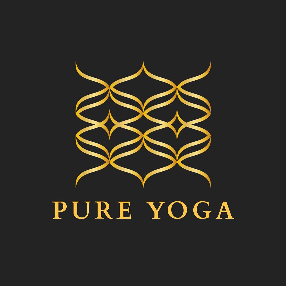 Modern yoga logo template, classy editable design