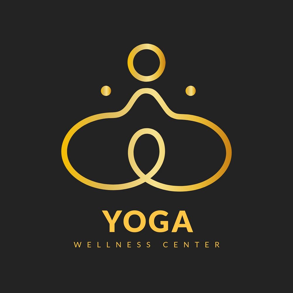 Modern yoga logo template, classy editable design