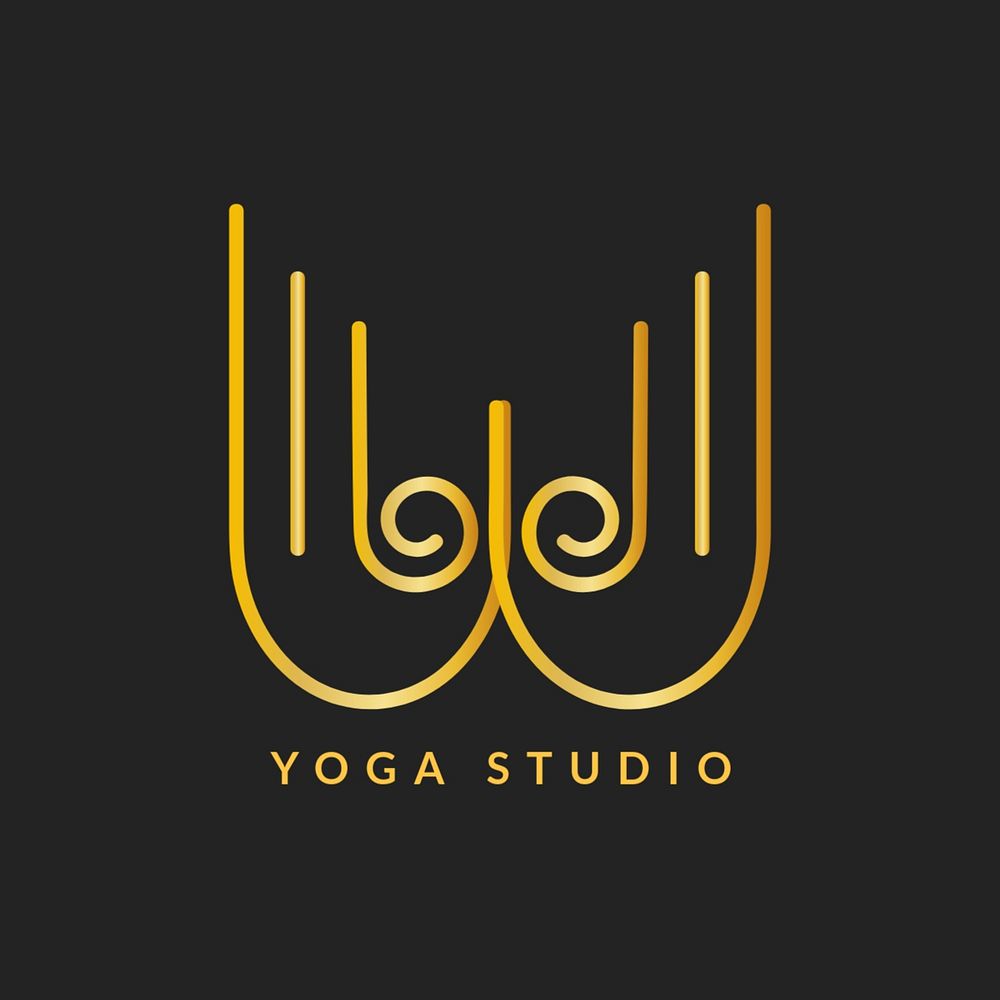 Yoga studio logo template, wellness business, editable design