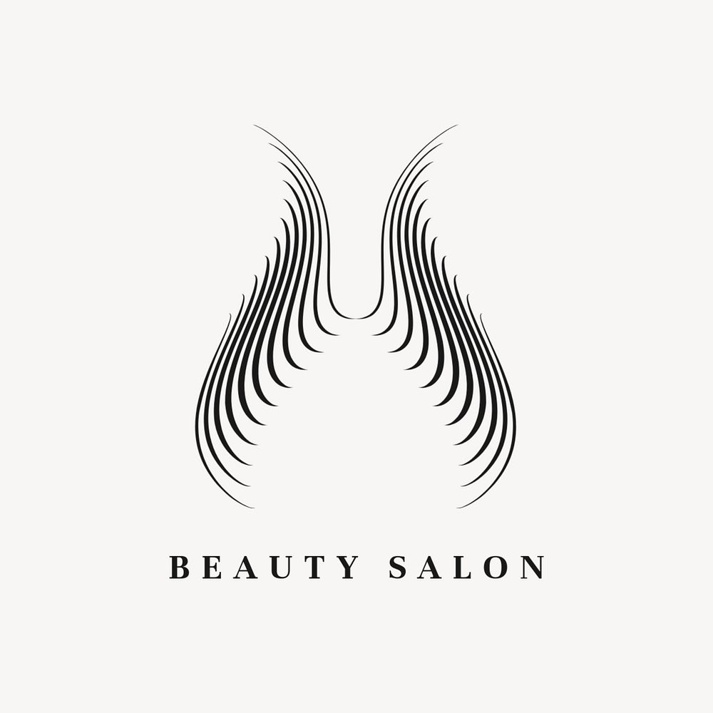 Beauty salon logo template, editable design