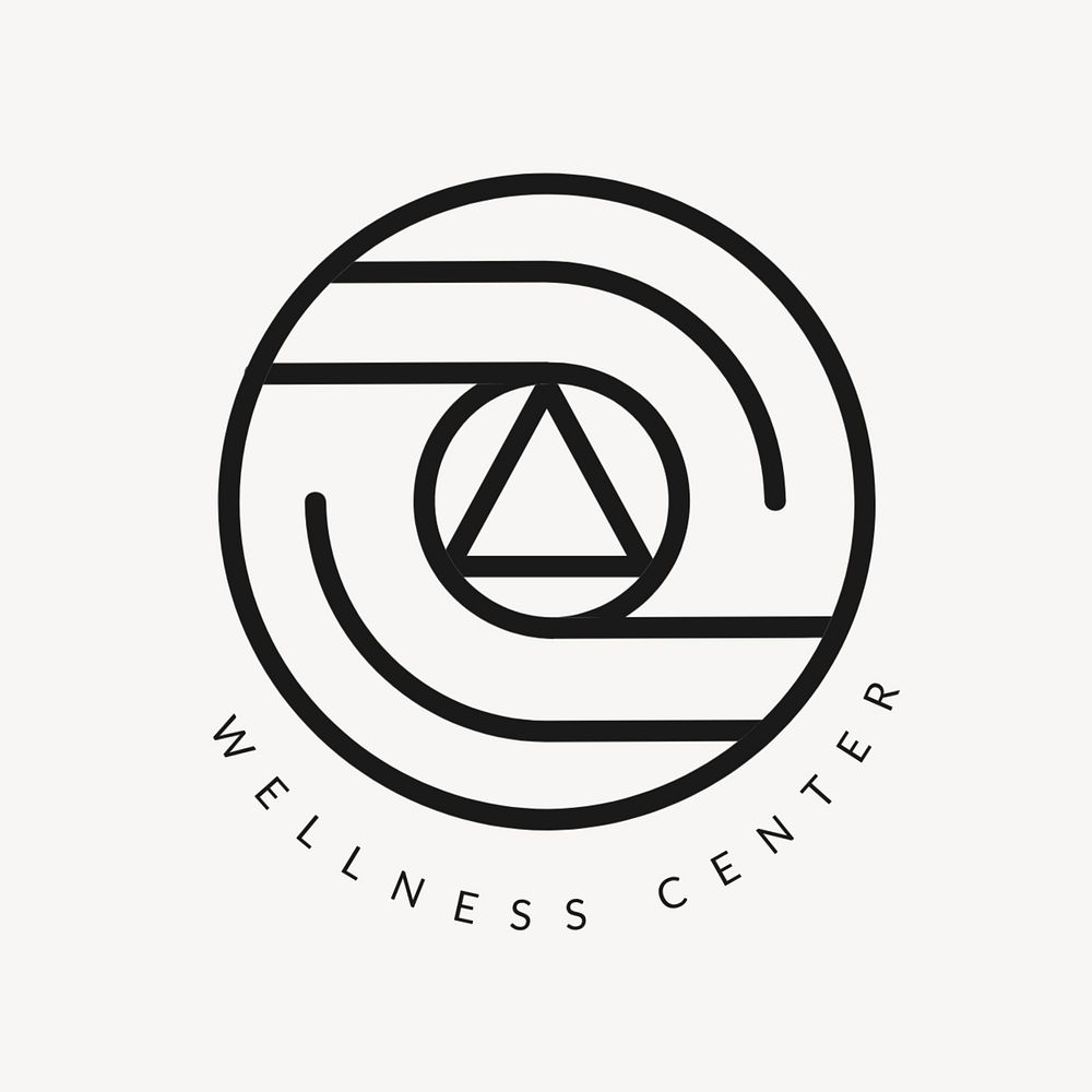 Wellness center spa logo template, modern editable design