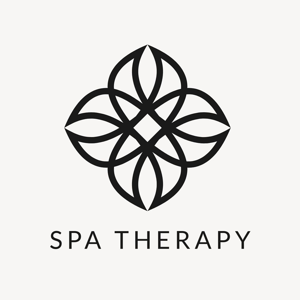 Spa therapy logo template, modern editable design