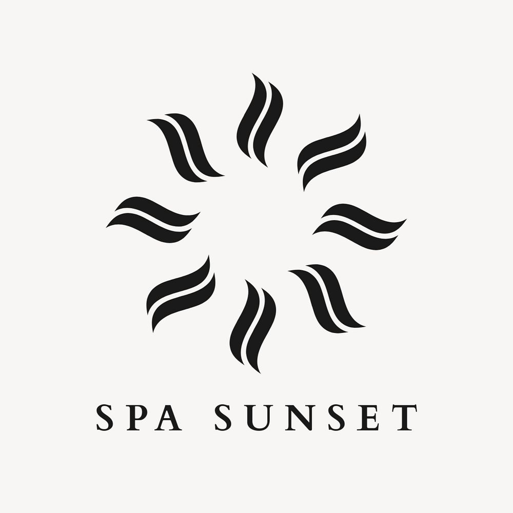 Aesthetic health spa logo template, editable professional design