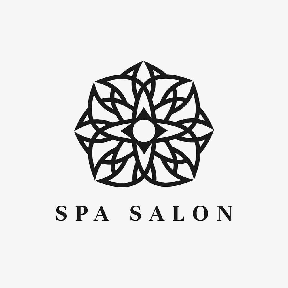 Beauty spa logo template, modern editable design