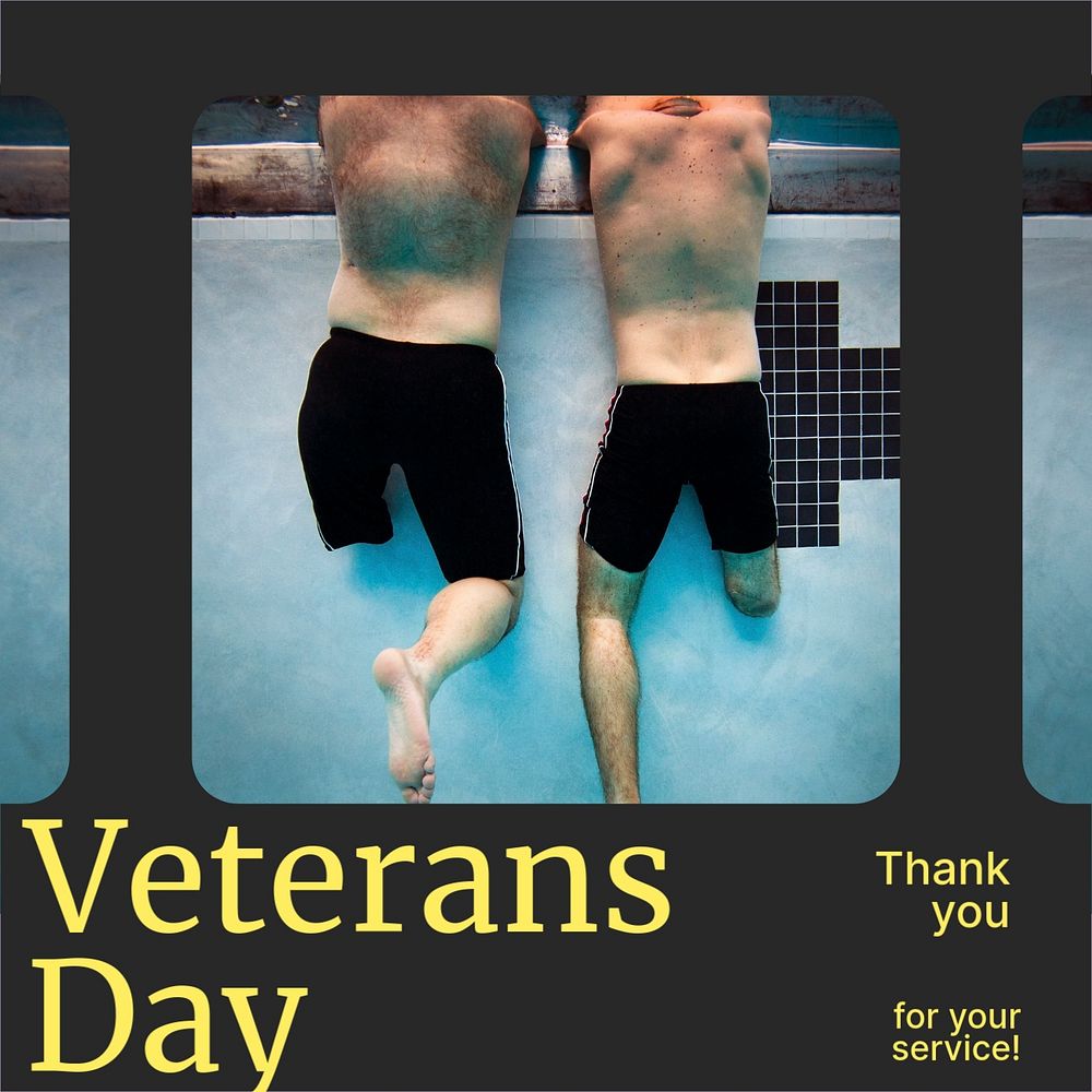 Veterans day Instagram post template, editable design