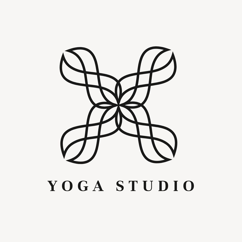 Wellness yoga logo template, editable design