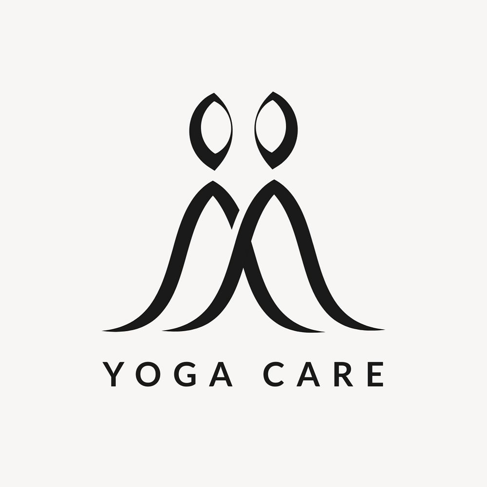 Wellness yoga logo template, modern editable design