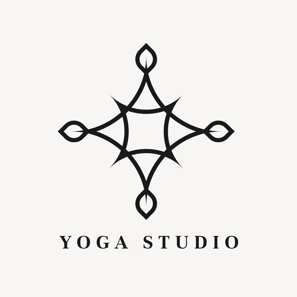 Wellness yoga logo template, editable design