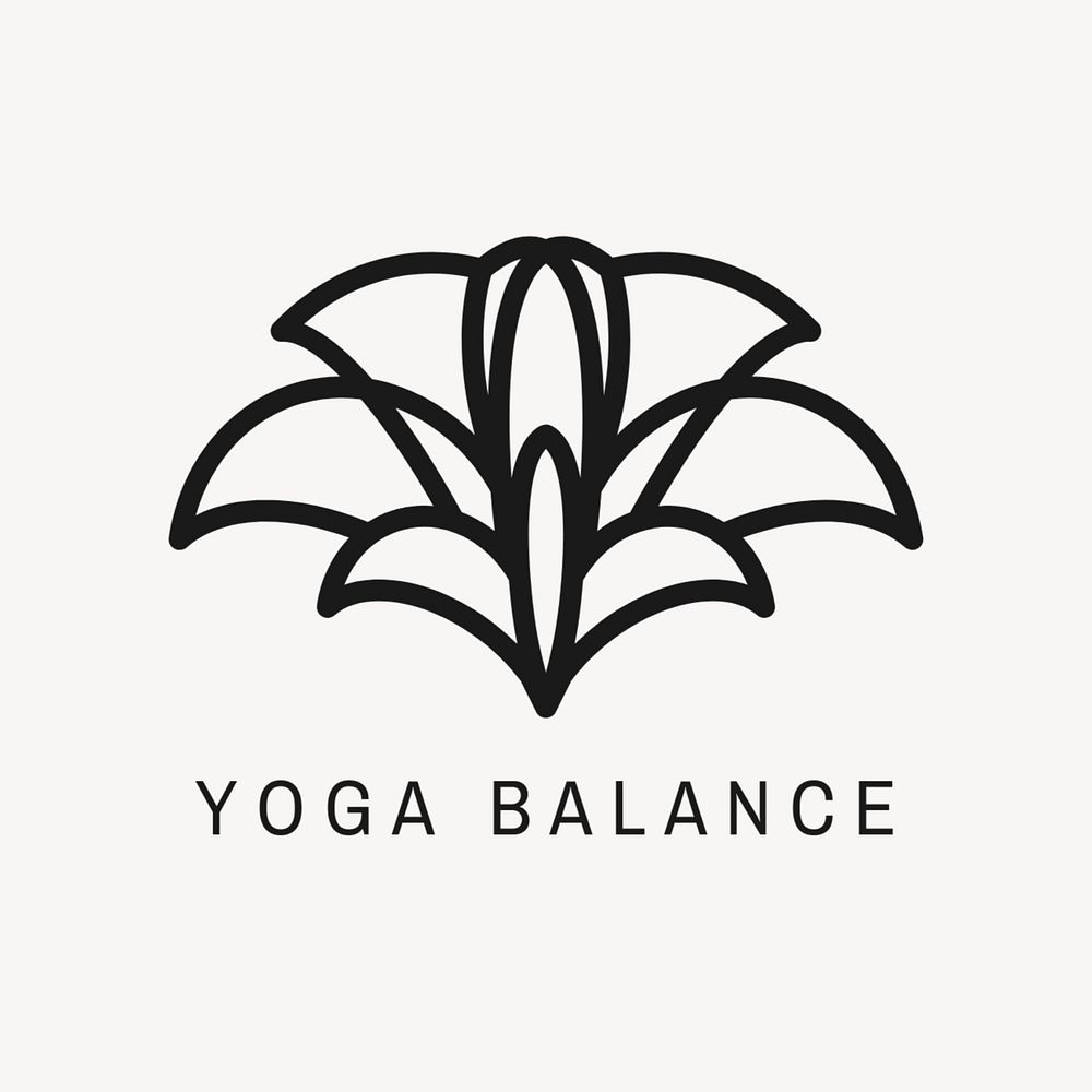 Wellness yoga logo template, modern editable design