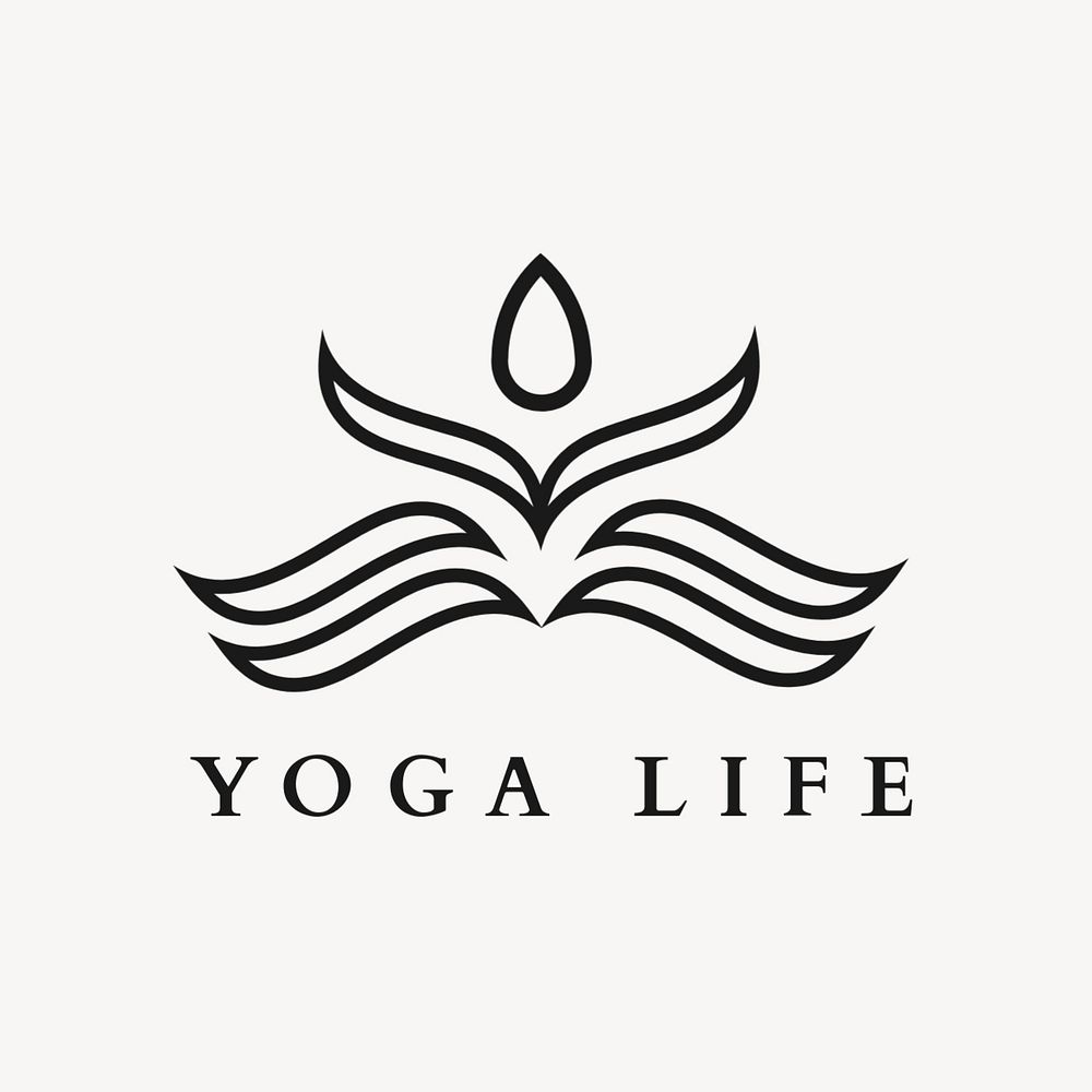 Modern yoga logo template, editable professional design