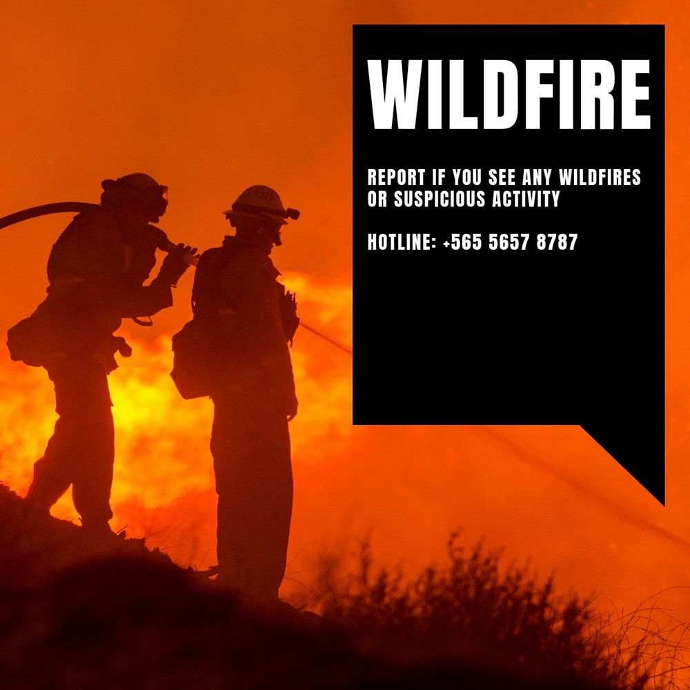 Wildfire Instagram post template, editable design