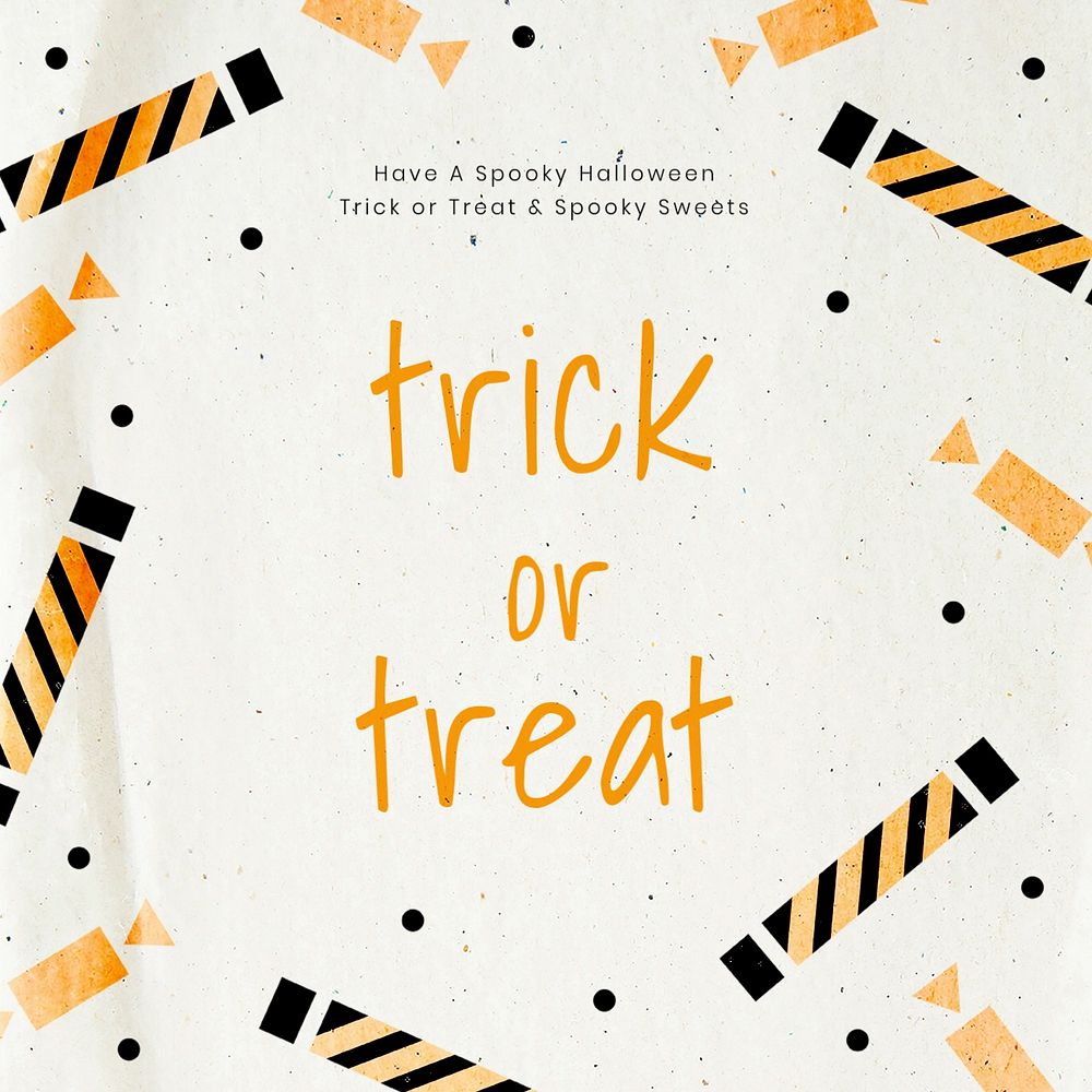 Cute halloween Instagram post template, editable design