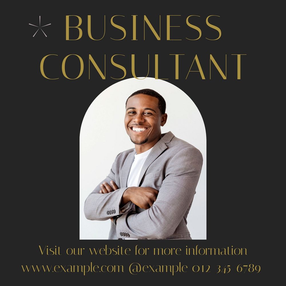 Business consultant Instagram post template, editable design