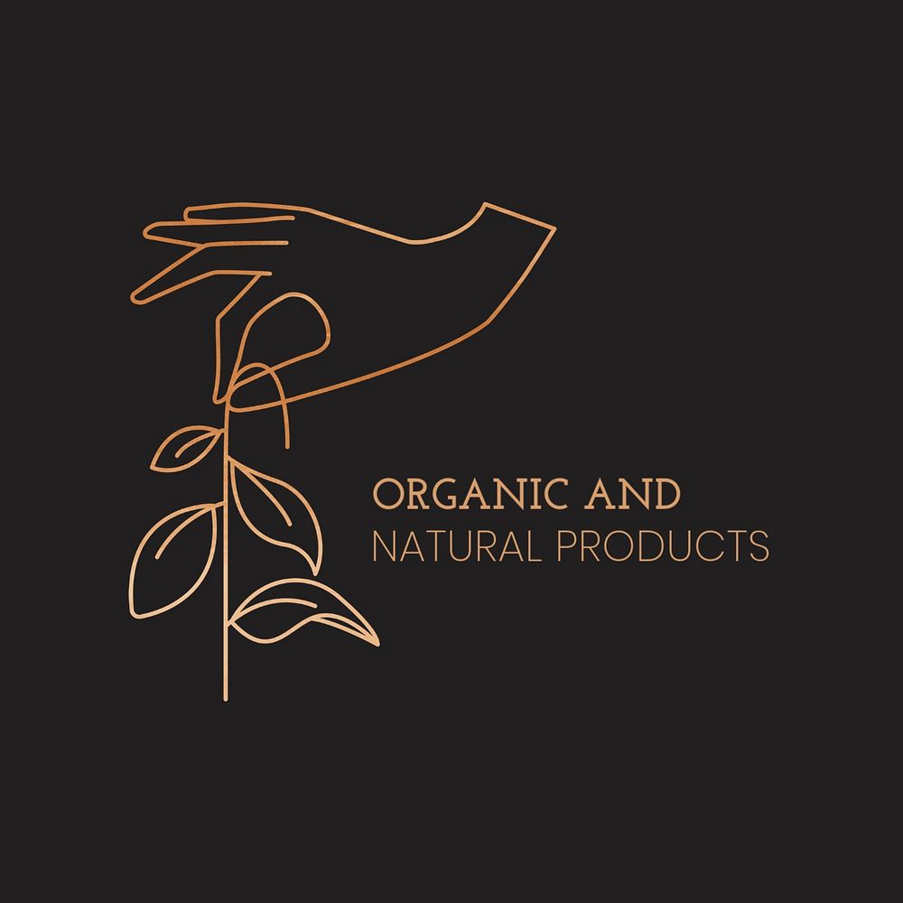 Aesthetic organic logo template, editable design