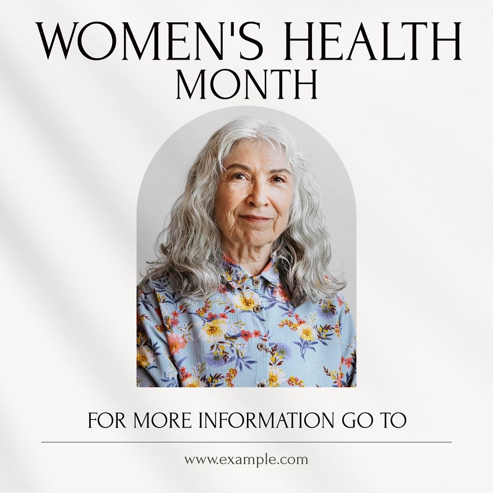 Women's Health Month Instagram post template, editable design