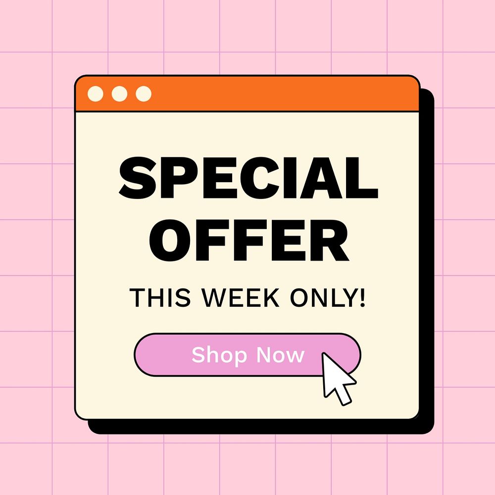 Special offer Instagram ad template for online advertisement 