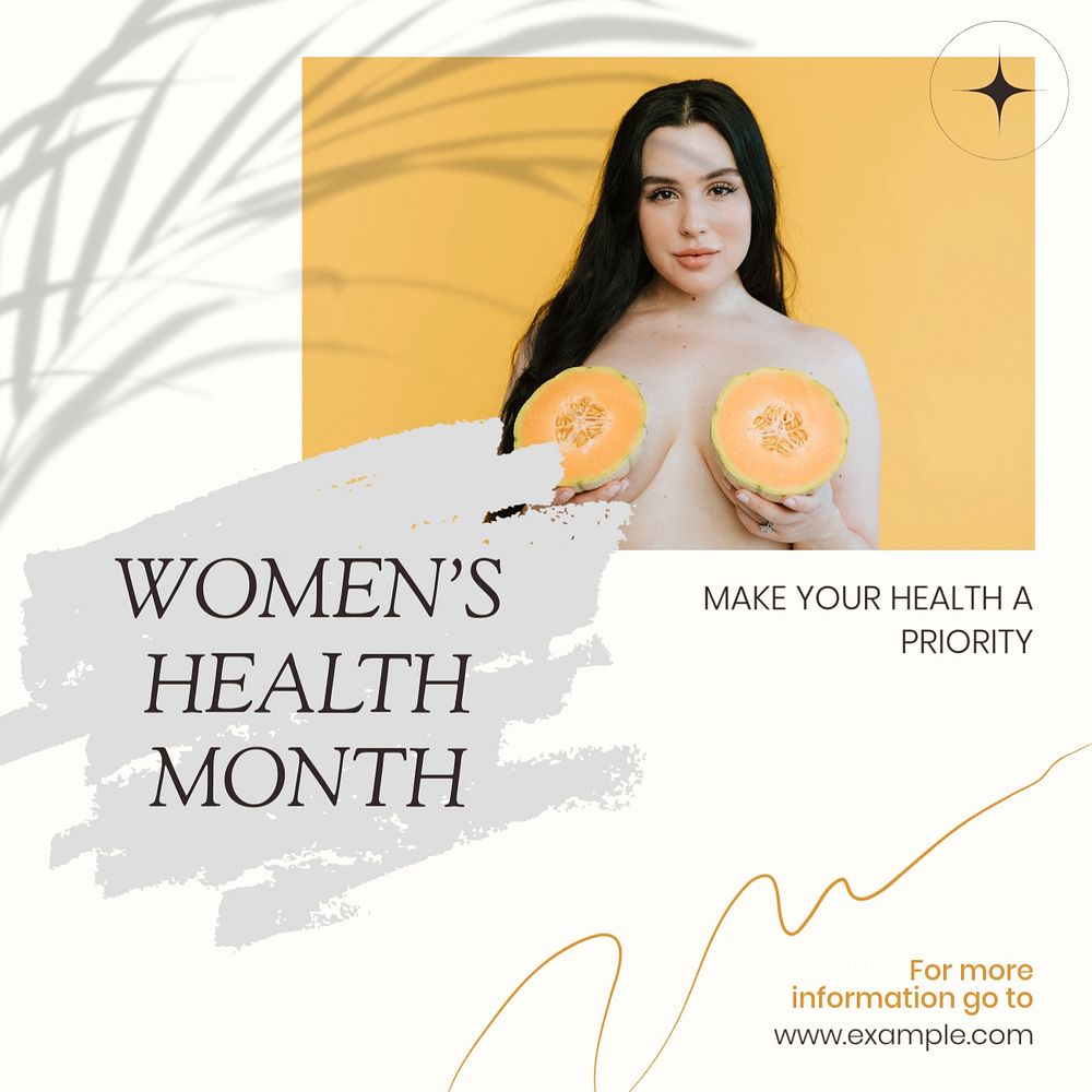 Women's Health Month Instagram post template, editable design