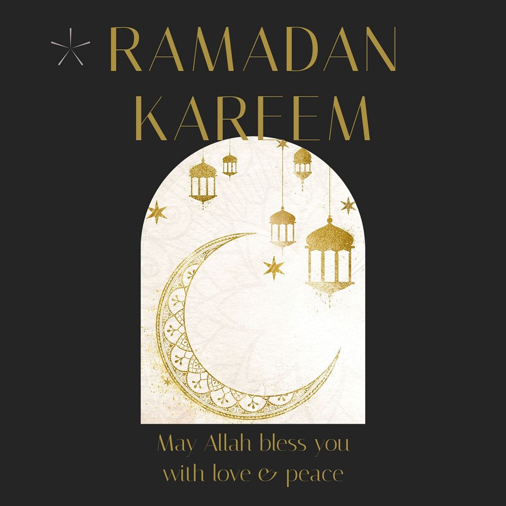 Ramadan Kareem Instagram post template, editable design