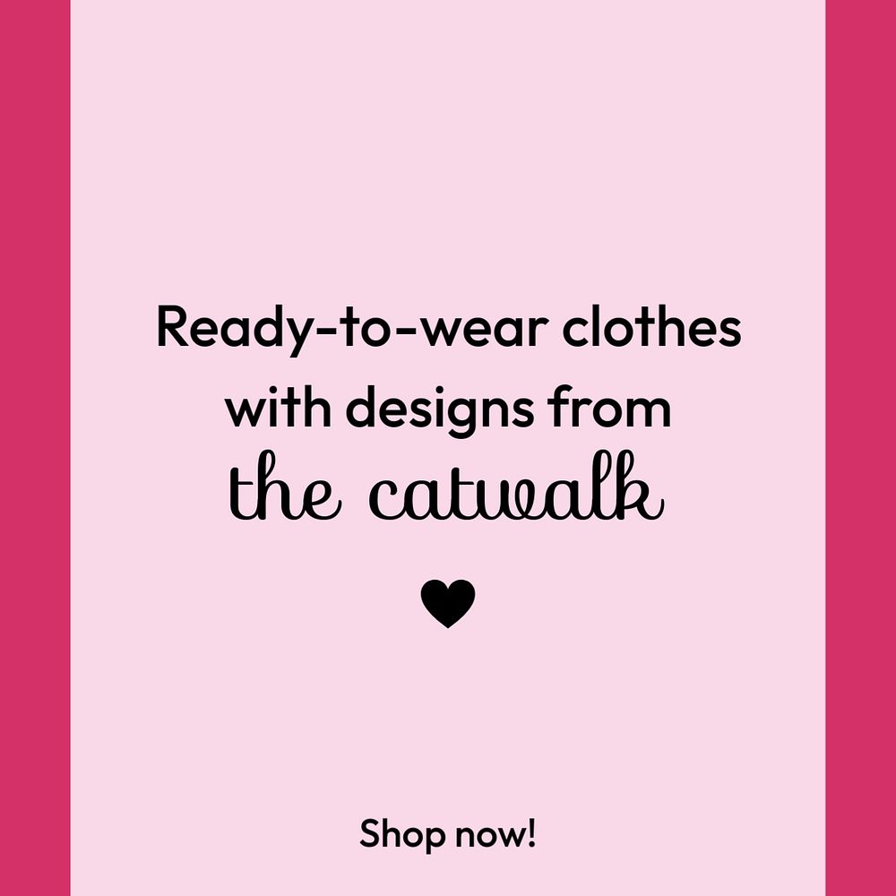 Fashion quote Instagram post template, pink geometric shape style 