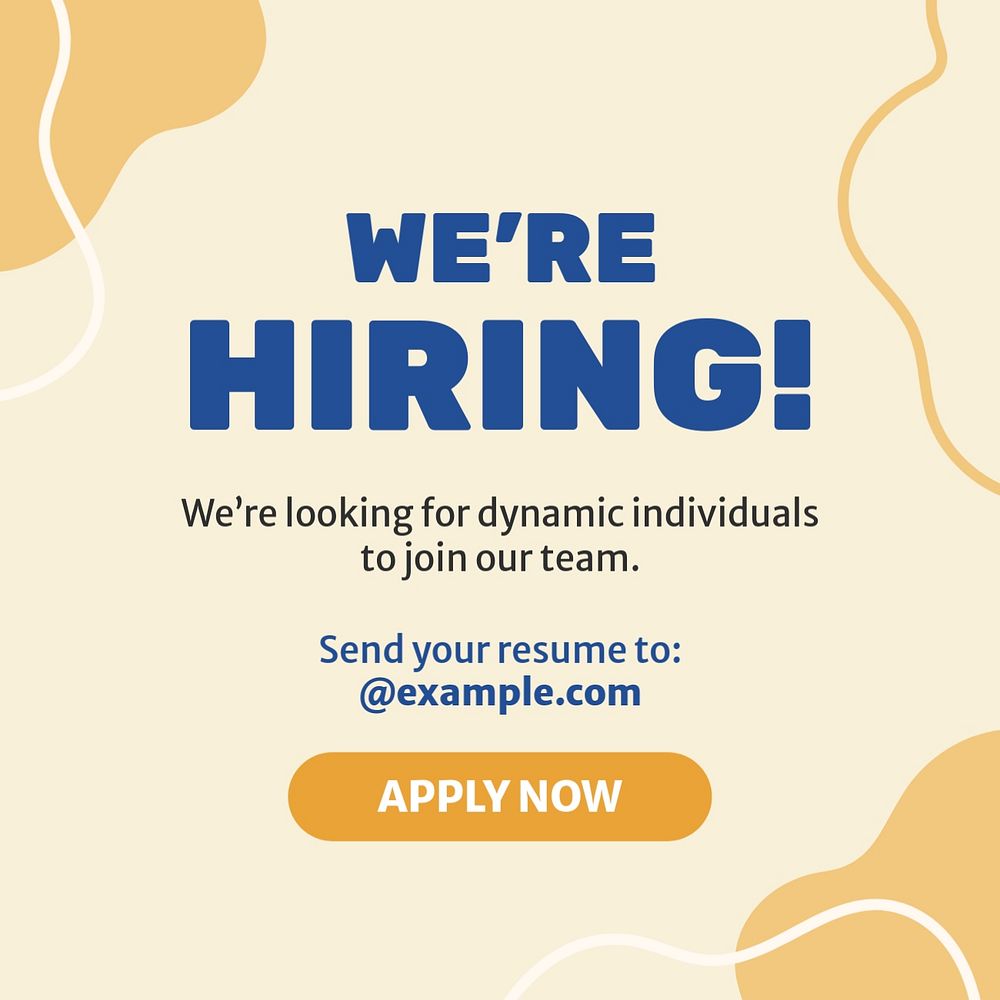 Job vacancy Instagram post template, customizable design 