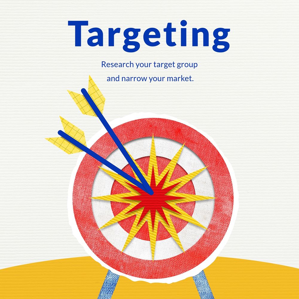 Market targeting Instagram post template, editable business design