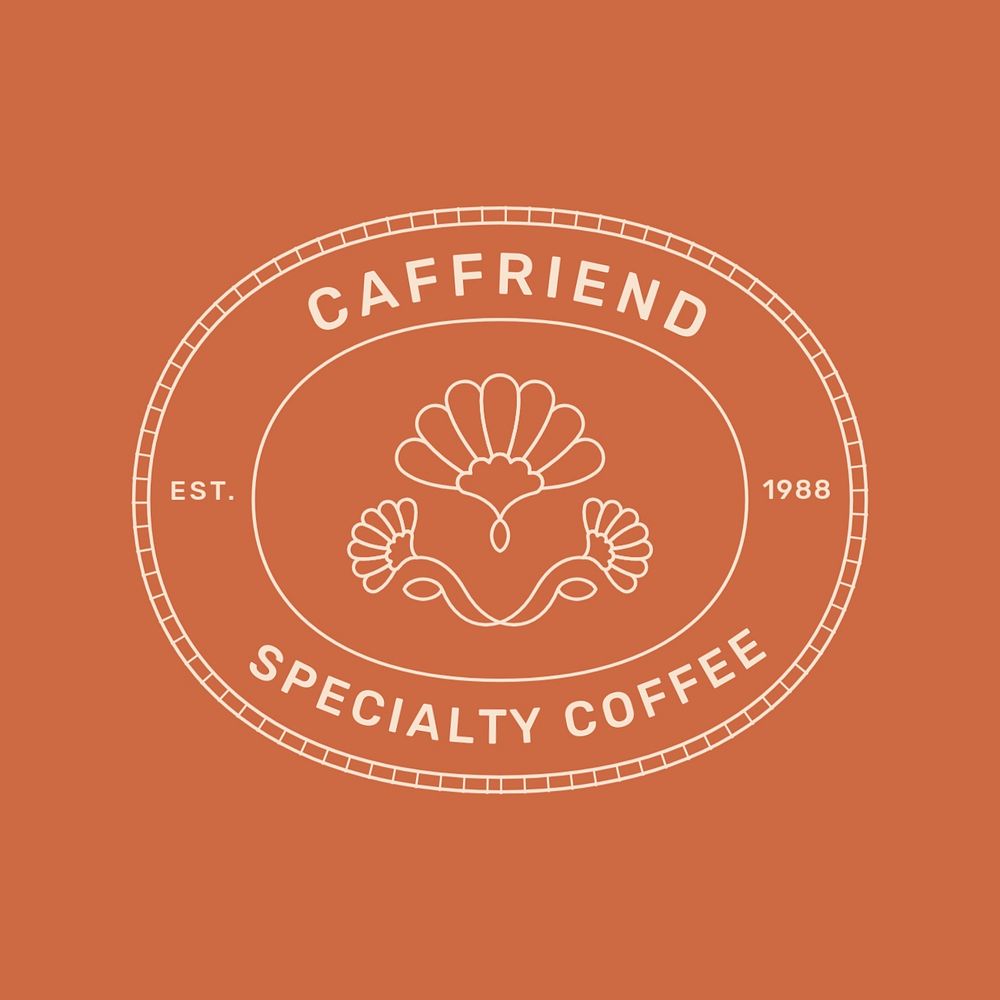 Specialty coffee editable logo template, minimal line art