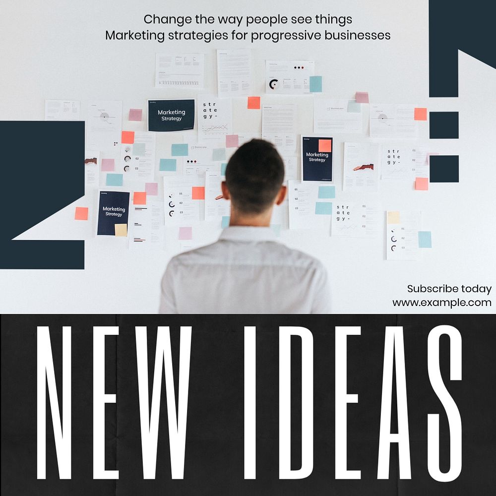 New ideas Instagram ad template, editable text