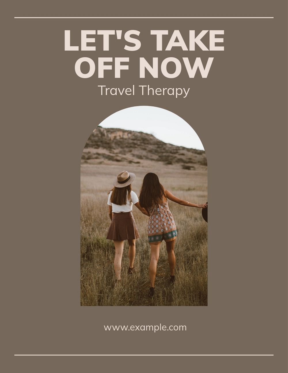 Travel therapy  flyer, editable template