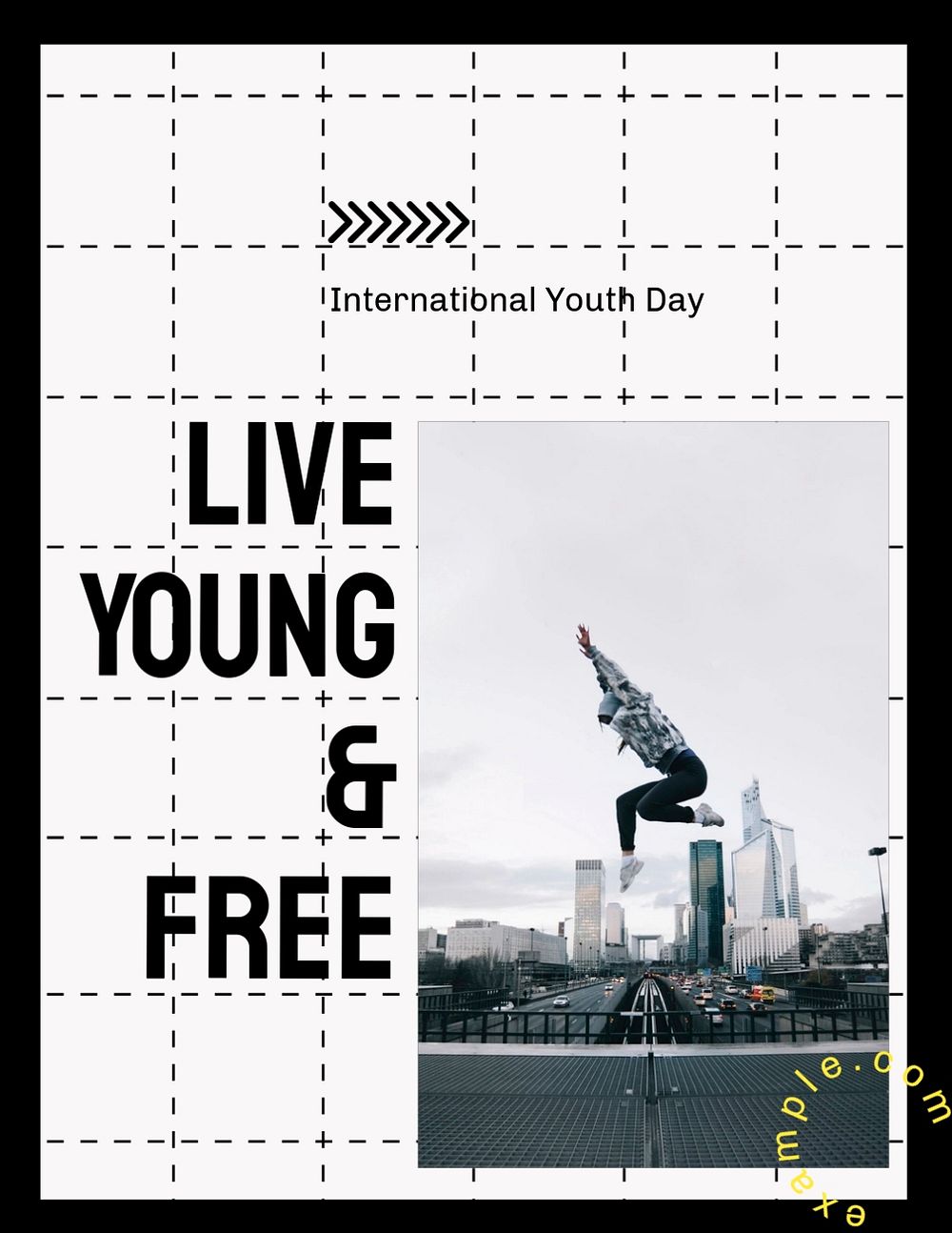 International youth day  flyer, editable template