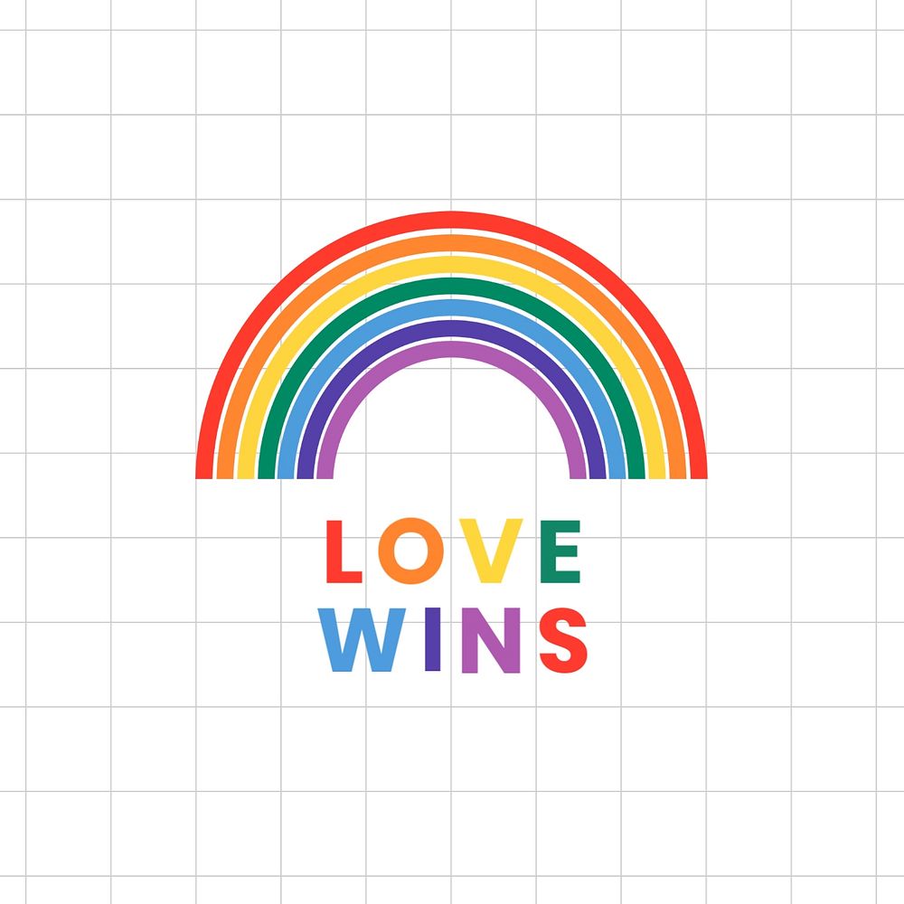 Love wins  Instagram post template, editable design