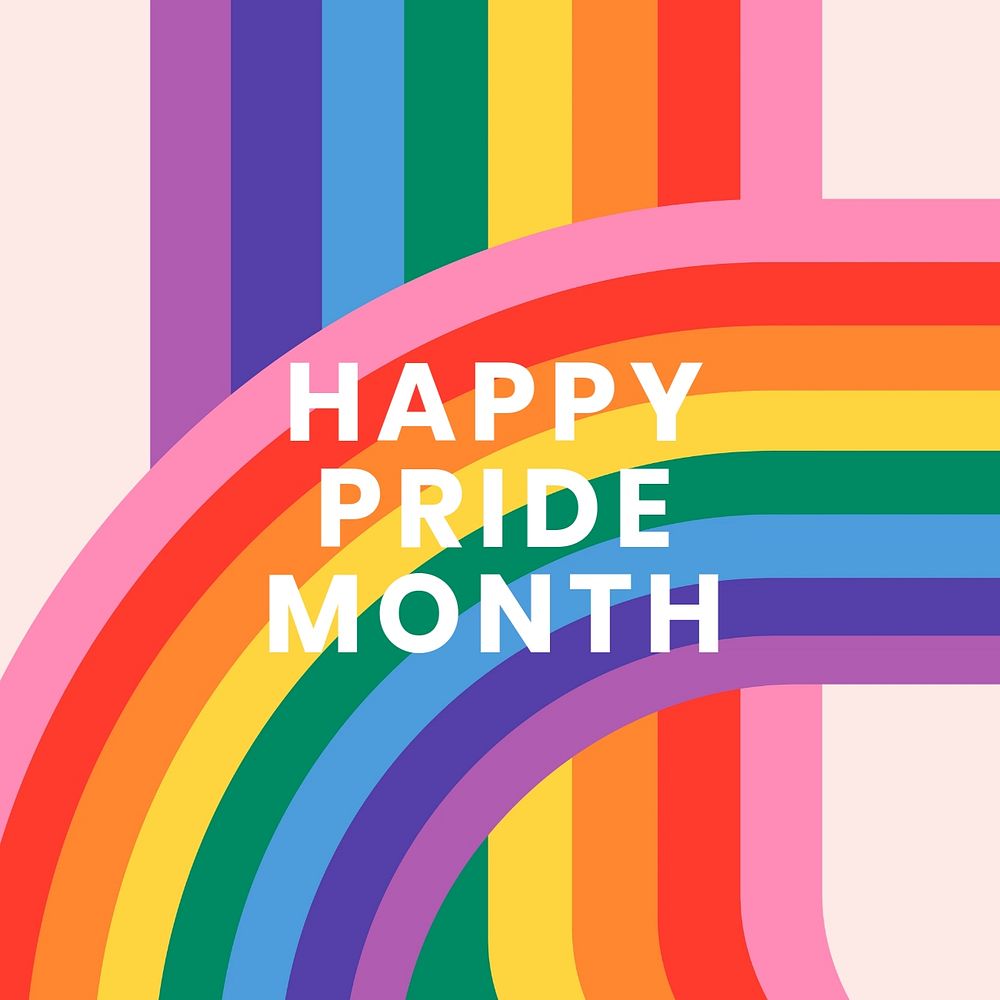 Happy pride  Instagram post template, editable design