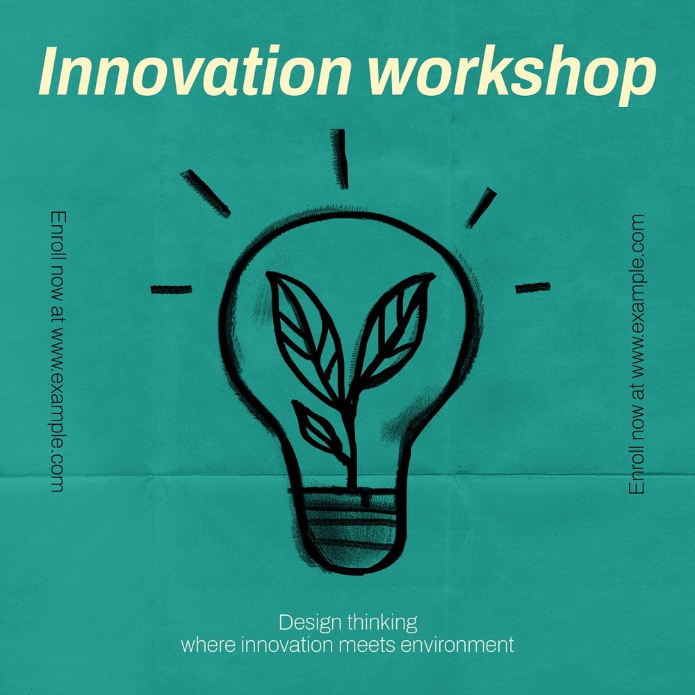 Innovation workshop Instagram post template, editable design