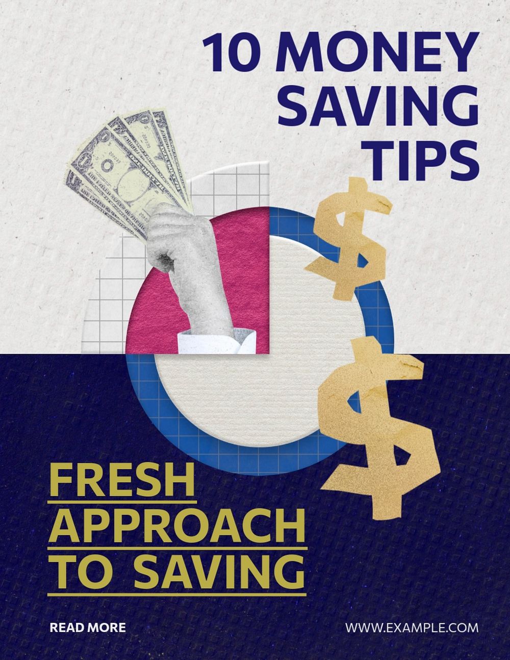 Money saving tips, editable flyer and brochure template 