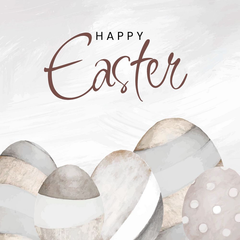 Happy Easter Instagram post template, editable design