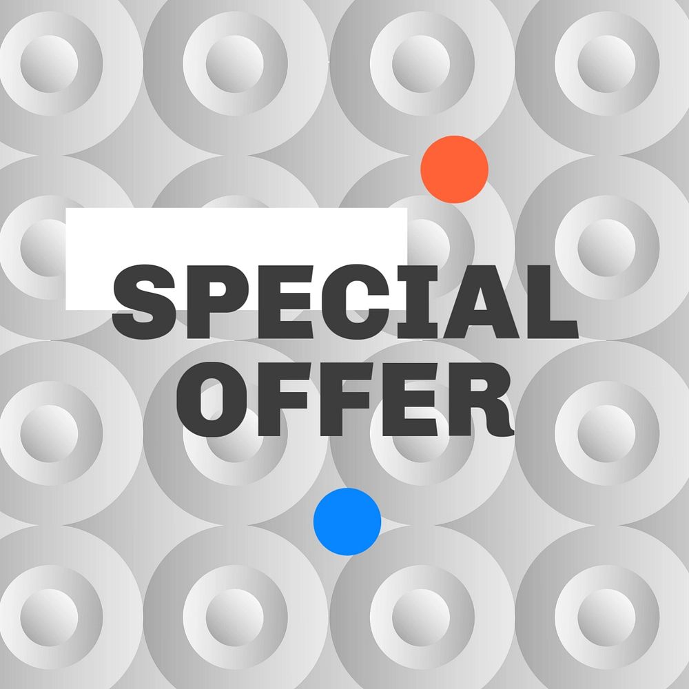 Special offer Instagram post template, editable social media ad