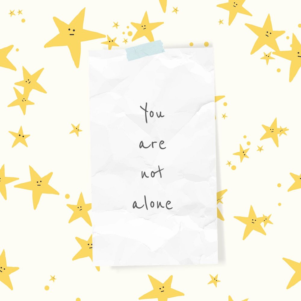 Cheerful quote Instagram post template, editable star doodle design