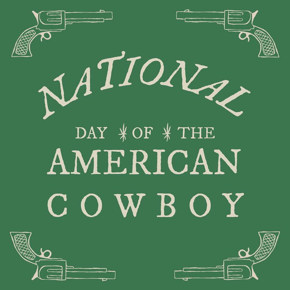 Cowboy National Day  Instagram post template, editable design 