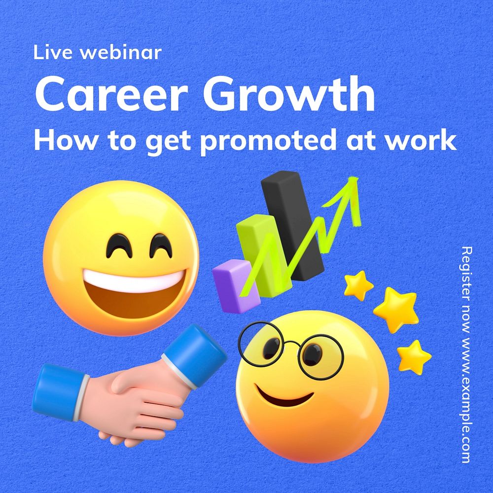 Career growth Instagram post template, editable design