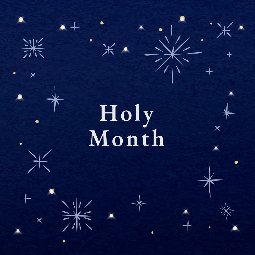 Holy month Facebook post template, editable Islamic design for social media